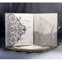 Lace Laser Cut Wedding Invitation Slay- up Business Card